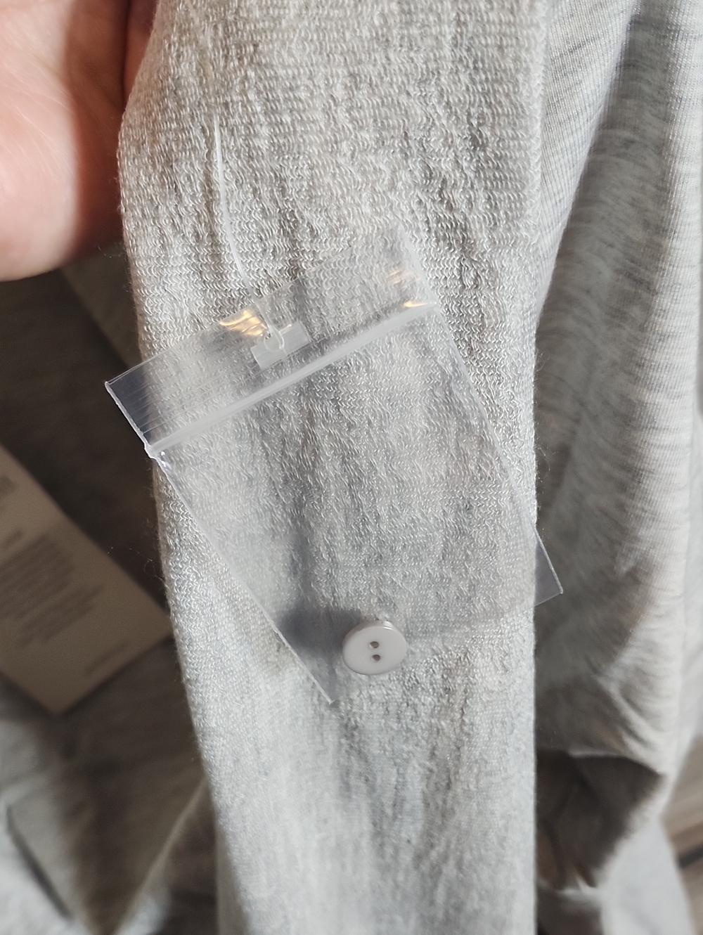 Garnet Hill French Terry Cocoon Cardigan In Light Gray - Picture 9 of 10